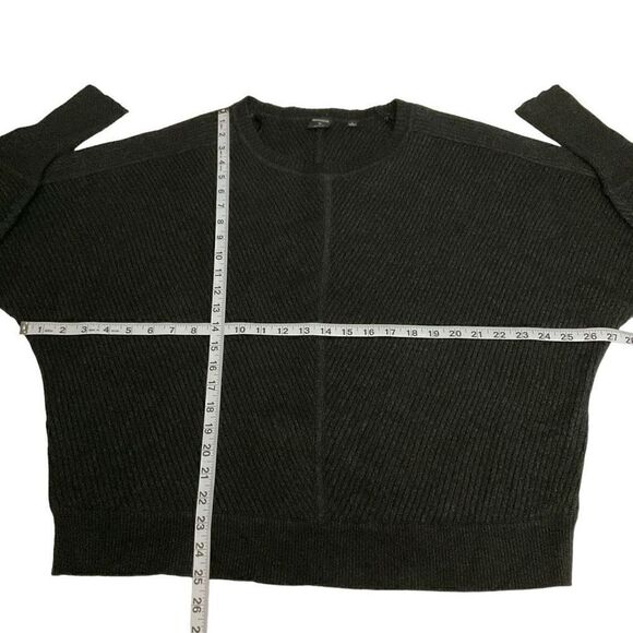 Devotion by Cyrus Sweater Crew Neck Black White Heather Batwing Sleeves Large - Picture 5 of 11